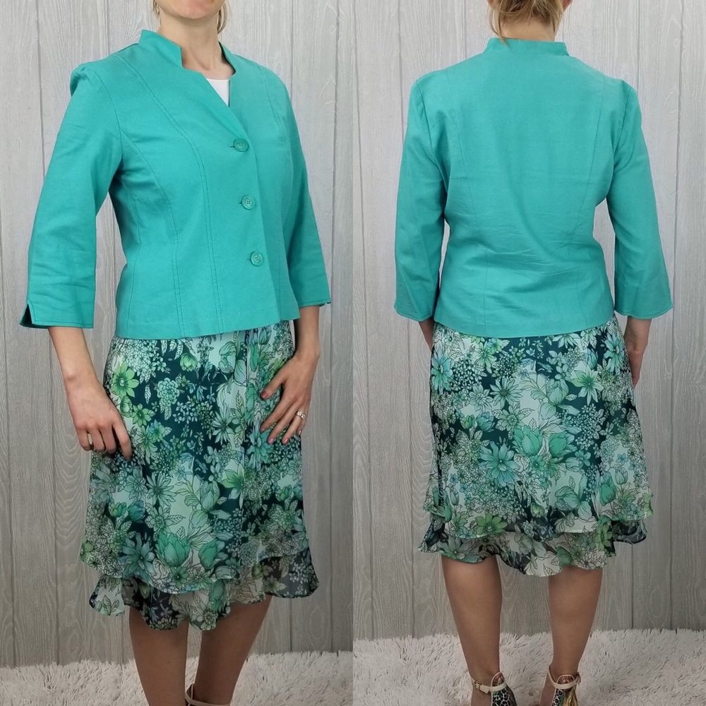 Miss Dorby 2-pc Floral Skirt Suit, sz 6P
